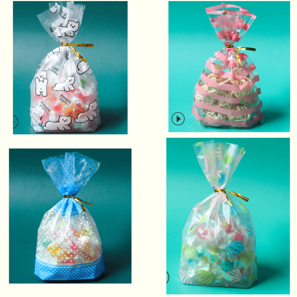 50Pcs Trasparente Triangolo Trasparente Borse A Forma Di Cono Con Twist Ties Sacchetti Di Popcorn Trattare Borse Sacchetti Di Caramelle Cellophane