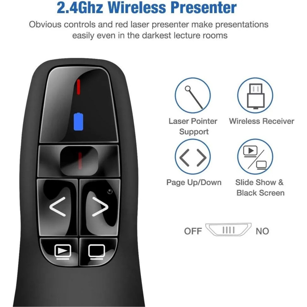 🔥 SG READY STOCK🔥 Wireless Presentation Clicker Remote 2.4GHz USB ...