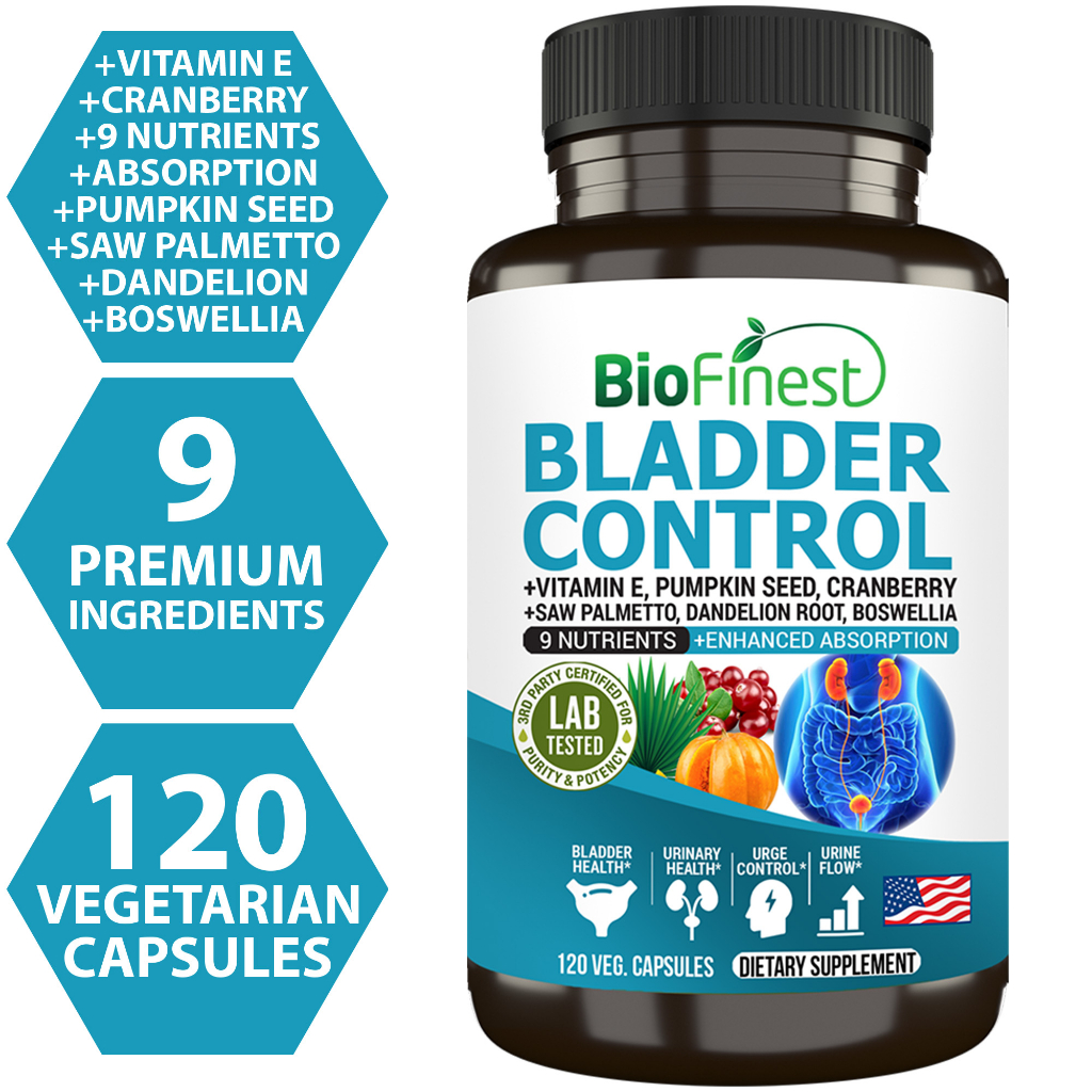 Biofinest Bladder Control Supplement - Saw Palmetto Cranberry Pumpkin ...