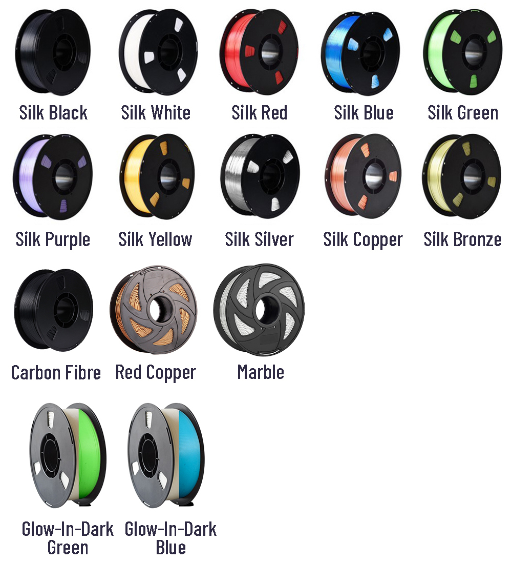 PLA 3D Printer Filament, Printing - White, Black, Blue, Yellow, Red ...