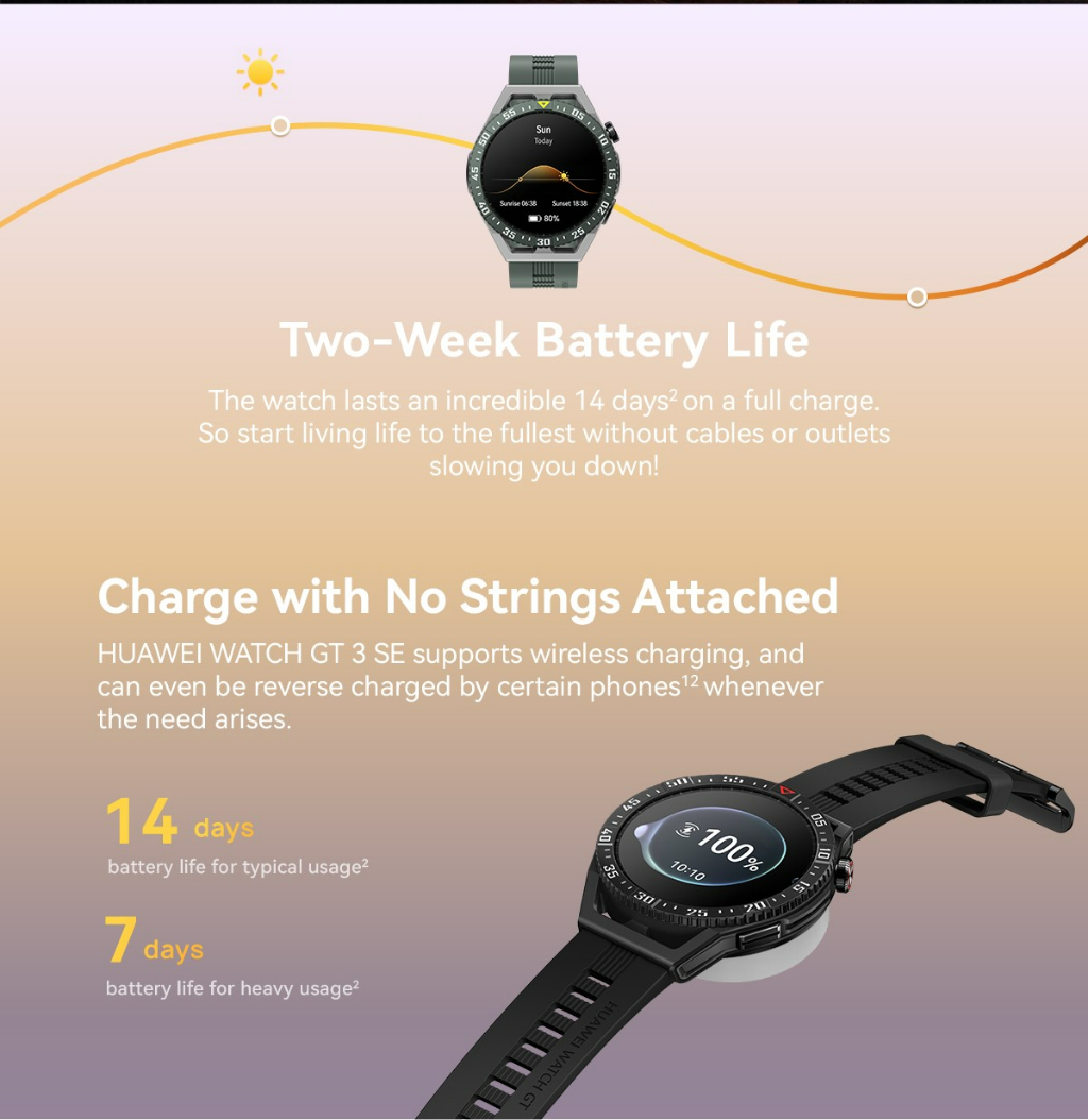 HUAWEI Watch GT 3 SE Smartwatch, Sleek and Stylish, Science-Based Workouts,  Sleep Monitoring, Two-Week Battery Life, Diverse Watch Face Designs