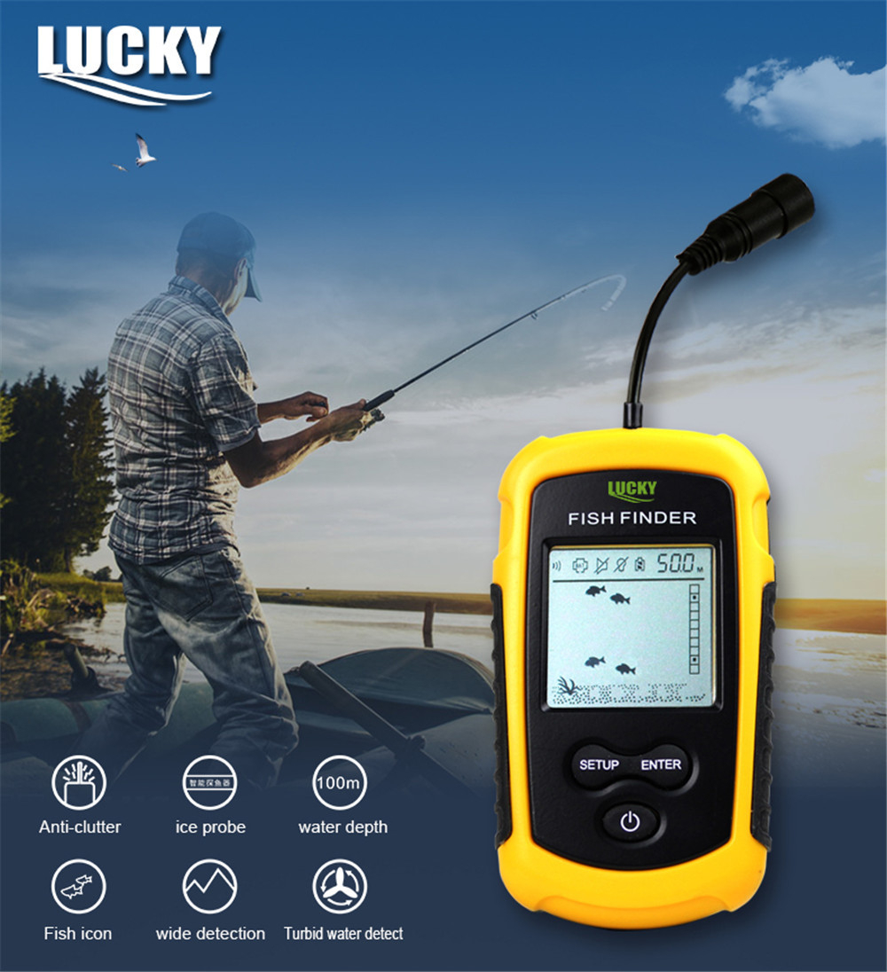 LUCKY Kayak Portable Fish Depth Finder Water Handheld Fish Finder