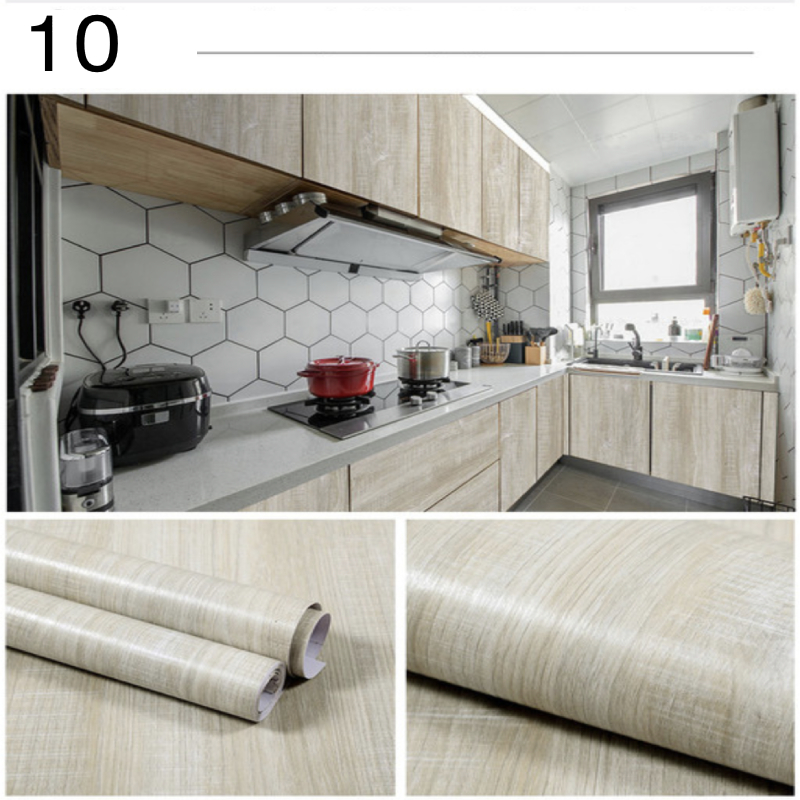 SelfAdhesive Wallpaper Wood Grain PVC Tabletop Renovation Stickers