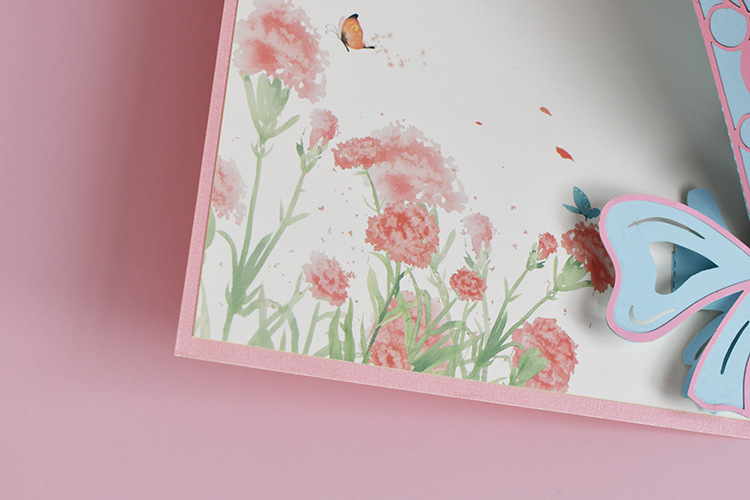 Flower Bouquet 3D Pop Up Greeting Card with Envelope | Carnation ...