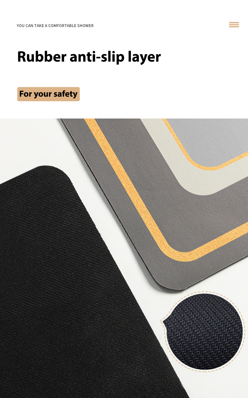 🇸🇬 Ready Stock Bathroom Diatomite Mat Super Absorbent Floor Mat Soft Diatomite Mat Anti Slip