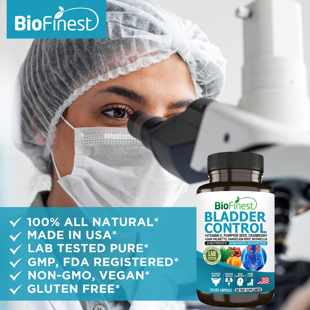 Biofinest Bladder Control Supplement - Saw Palmetto Cranberry Pumpkin ...