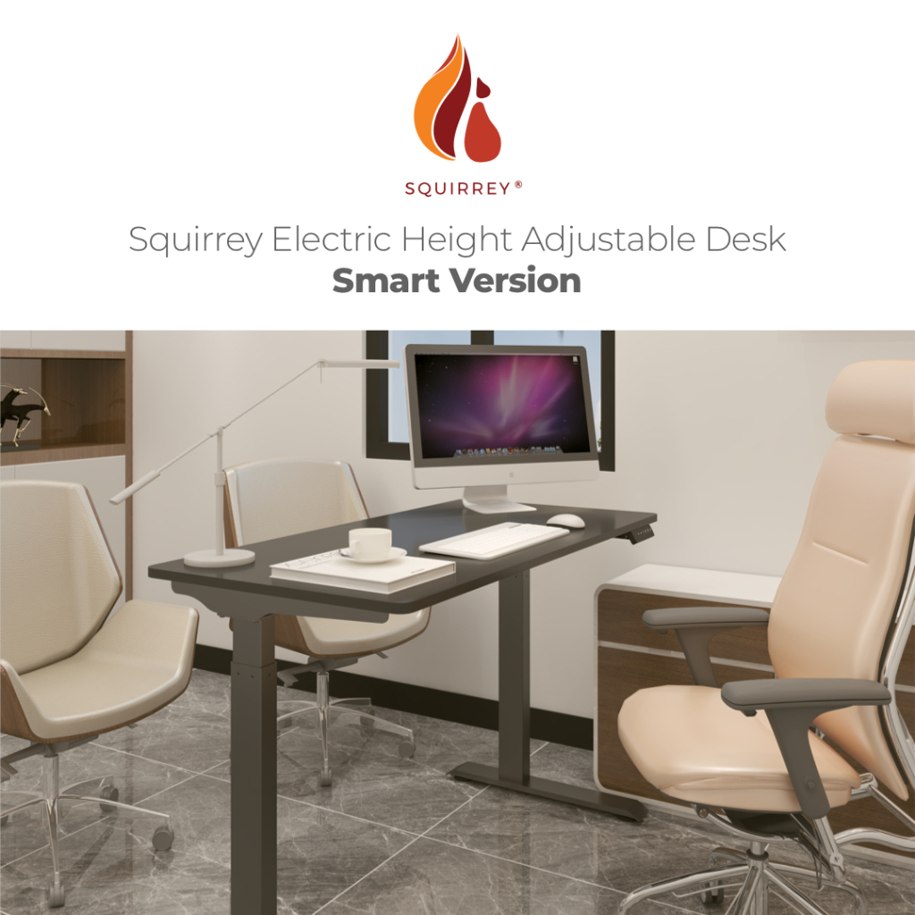 Squirrey Electric Height Adjustable Desk Smart [ Standing Table, 4