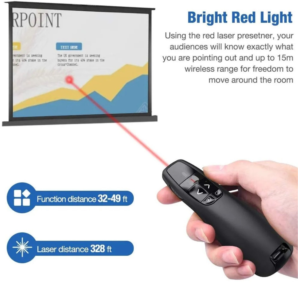 🔥 SG READY STOCK🔥 Wireless Presentation Clicker Remote 2.4GHz USB ...