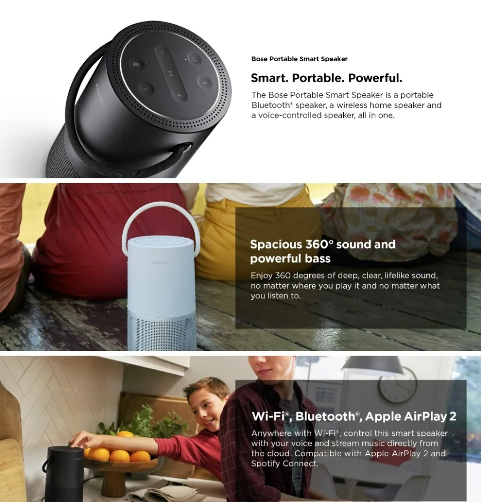  Bose Portable Smart Speaker — Wireless Bluetooth