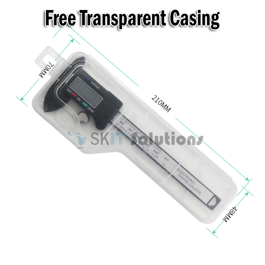 Digital 100mm Vernier Caliper Inch/MM Conversion Electronic Ruler ...