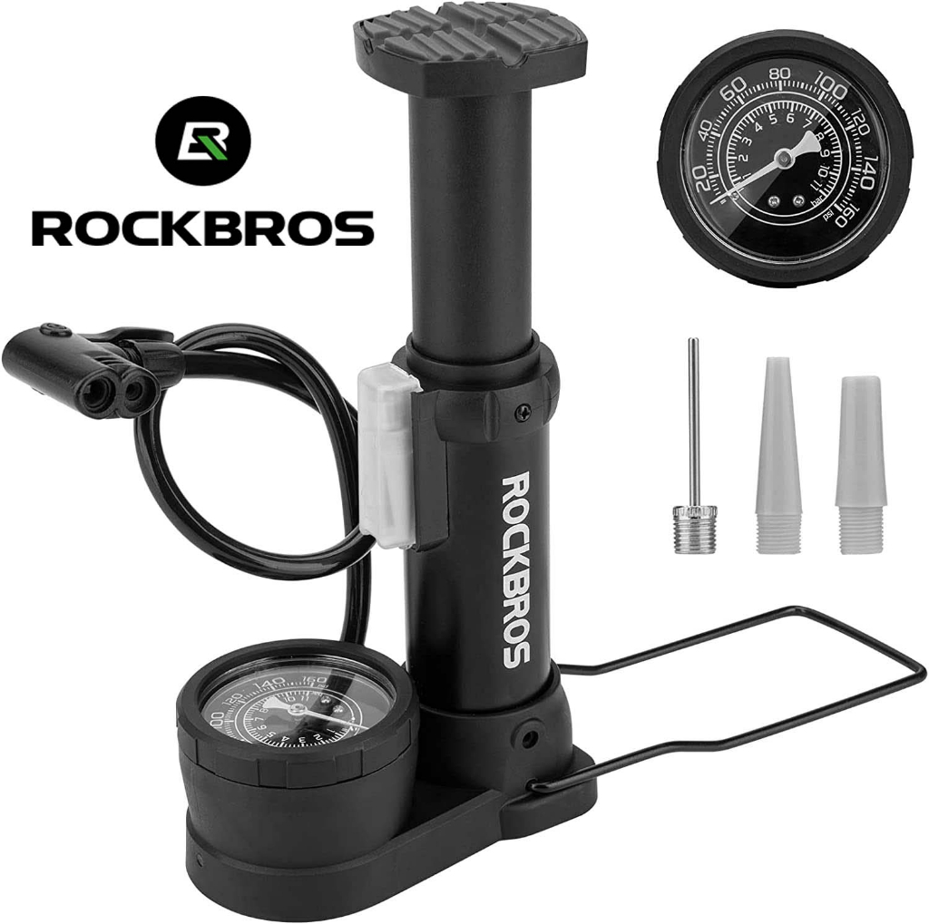 [SG SELLER] High Pressure Bicycle Foot Pump With Tyre Pump Road Bike