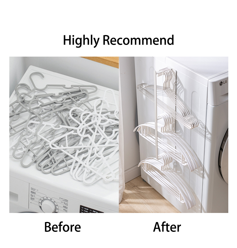 Upgrade Magnetic Hanger Organizer Hanger Storage Rack Wash Machine Side ...