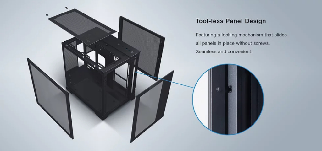 TECWARE VXM TG / EVO / Mesh Dual Chamber MATX Case, Tool-less Panel ...