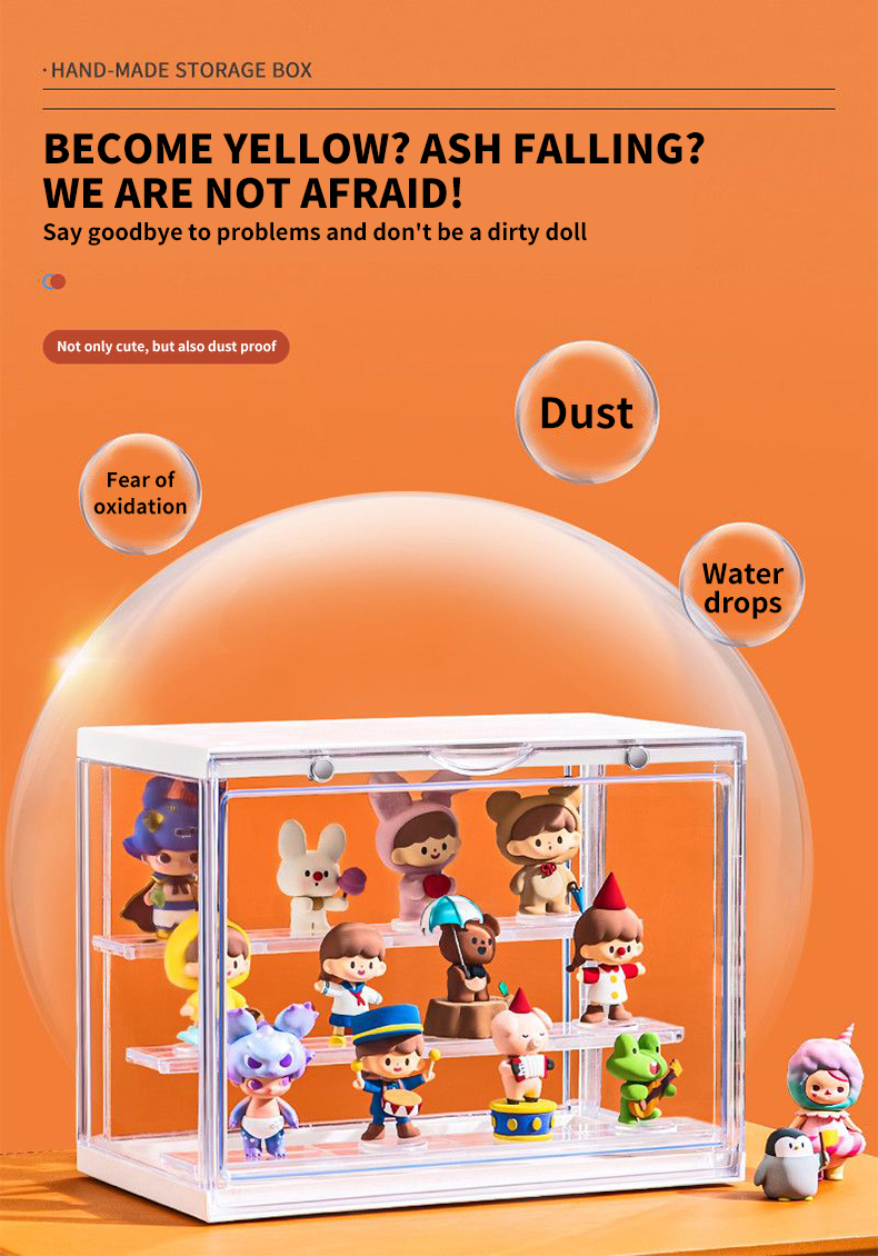 Bubble Matt display storage box Acrylic hand display rack dustproof ...