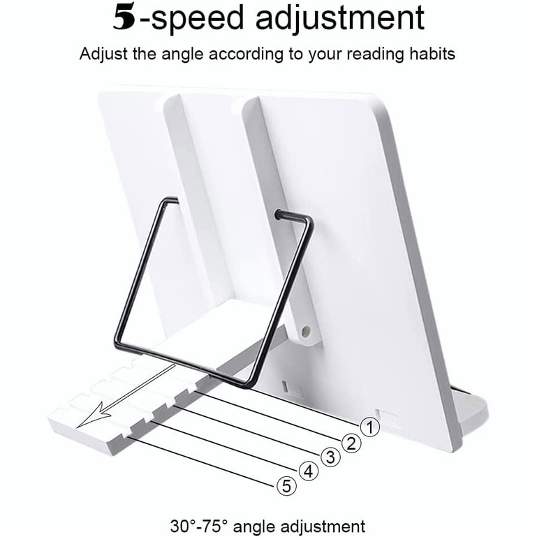 Foldable Large Book Stand with 5 Adjustable Angles for Music Book ...