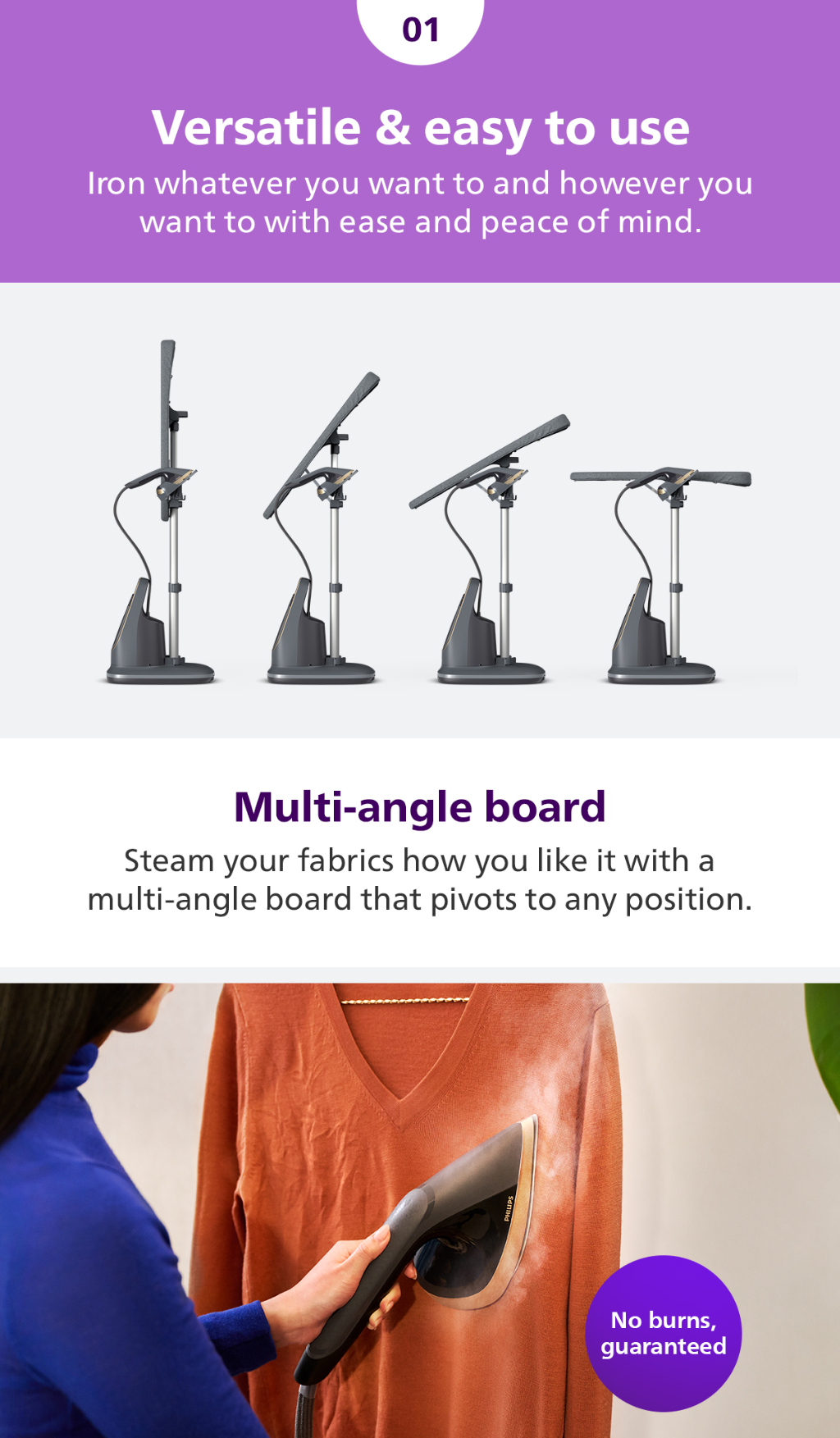 PHILIPS AllinOne Ironing Solution 8500 Series Stand Steamer AIS8540