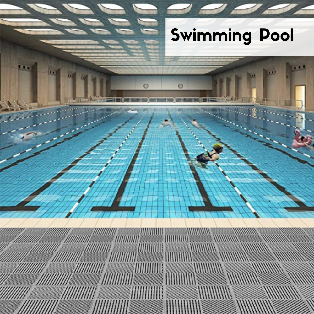 🇸🇬 Interlocking AntiSlip Bathroom Floor Tile Mat 30x30cm NonSlip Mat Shower/Toilet/Outdoor