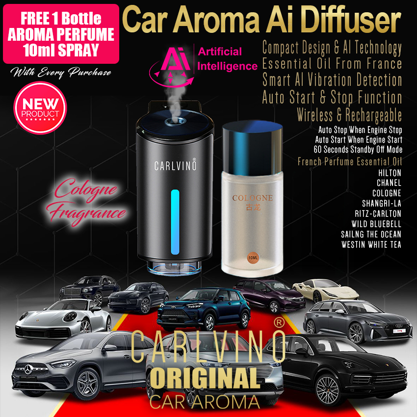 CAR DIFFUSER CAR FRESHNESS NEW M80 SET WITH FREE AROMA OIL - WIRELESS AI  AUTO START/STOP FUNCTION
