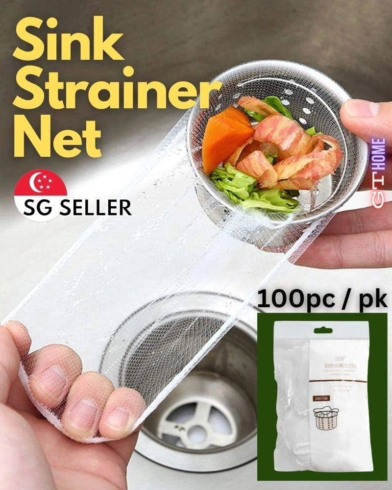 [100pcs] Kitchen Sink Strainer Net Filter Sink Basket Bag Drain Filter ...
