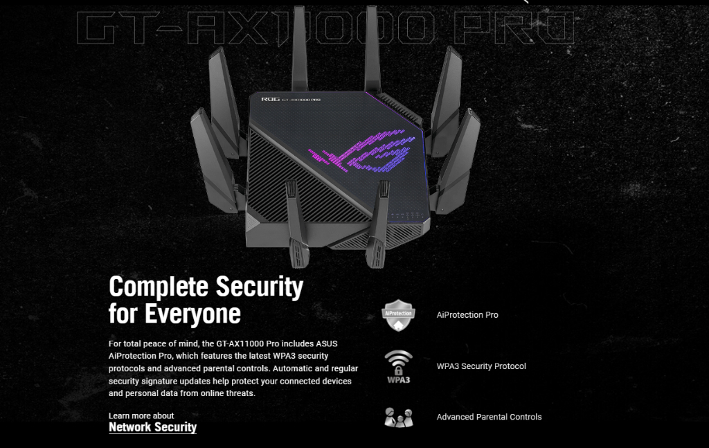 ASUS ROG Rapture GT-AX11000 Pro Tri-Band WiFi 6 Extendable Gaming ...