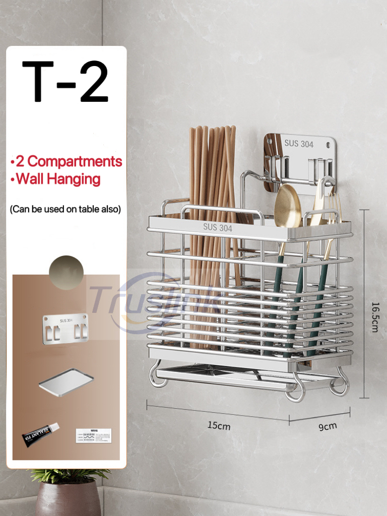 High Quality SUS304 Stainles Steel Knife Fork Spoon Holder Kitchen ...