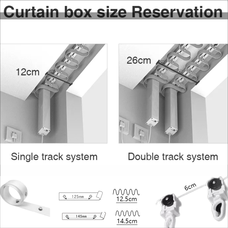 New Tuya Wifi smart Curtain Track S Straight Smart Curtain Sliding