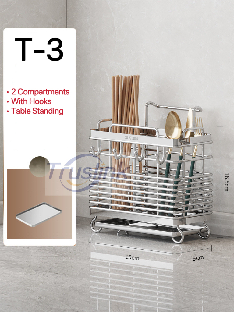 High Quality SUS304 Stainles Steel Knife Fork Spoon Holder Kitchen ...
