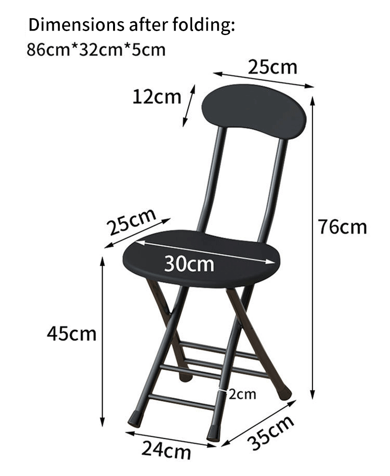 (HOME+) Folding stool household dining stool space saving portable ...