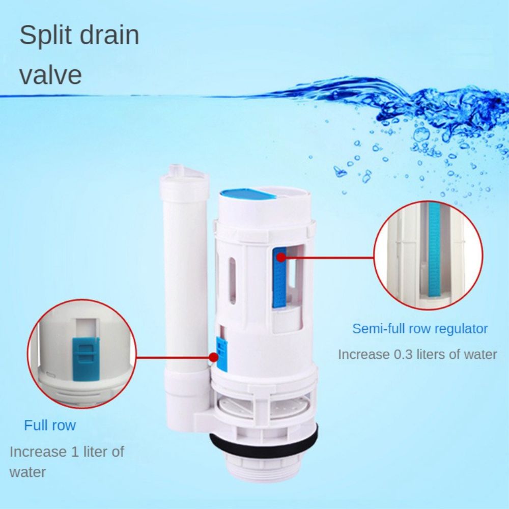 Water Tank Connected 2 Flush Fill Toilet Cistern Inlet Drain Button ...