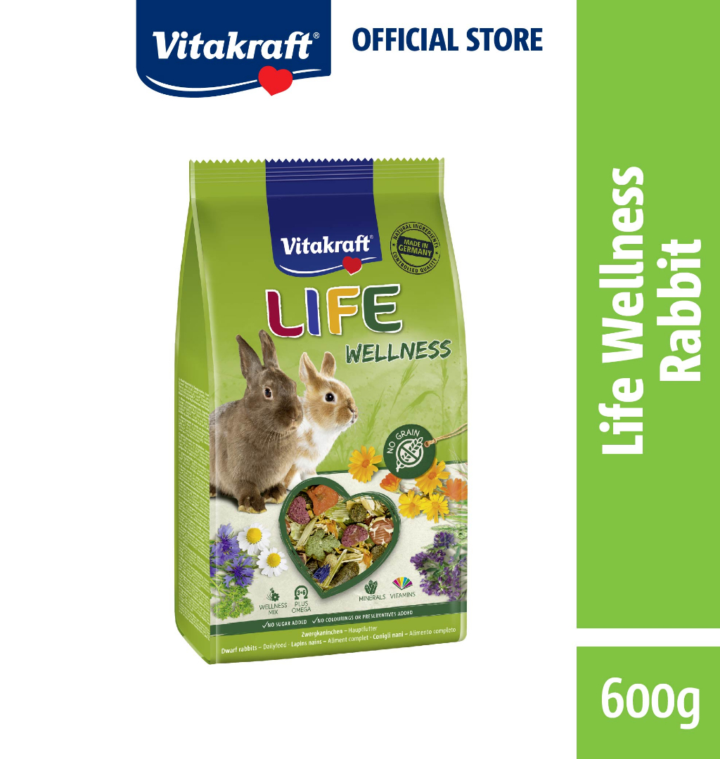 Vitakraft Life Wellness Rabbit Food, 600g, Pet Food For Rabbits ...