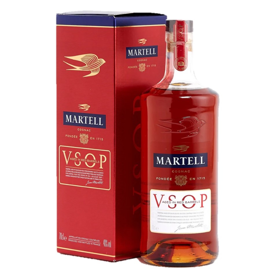 SHOP24 MARTELL VSOP red barrel 700ml with gift box Cognac France with ...