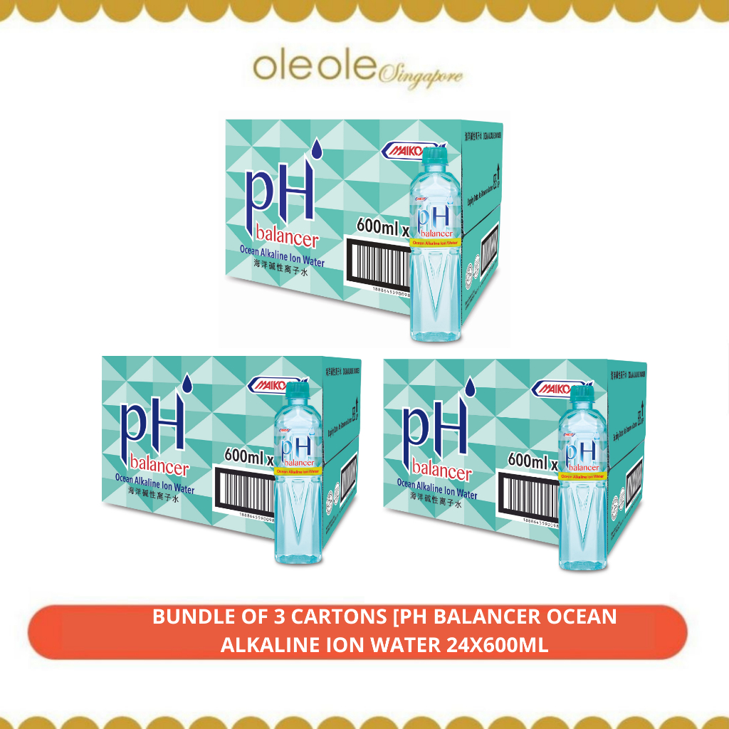 pH Balancer Ocean Alkaline Water 24 x 600ml (Bundle of 3 / 4 / 6 ...