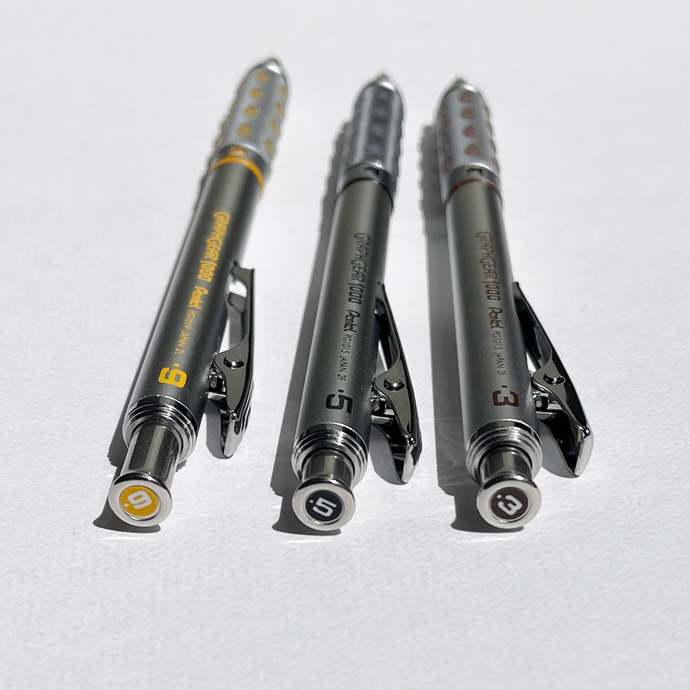Pentel Graphgear 1000 Drafting Mechanical Pencil 0.3/0.5/0.9mm Metal ...