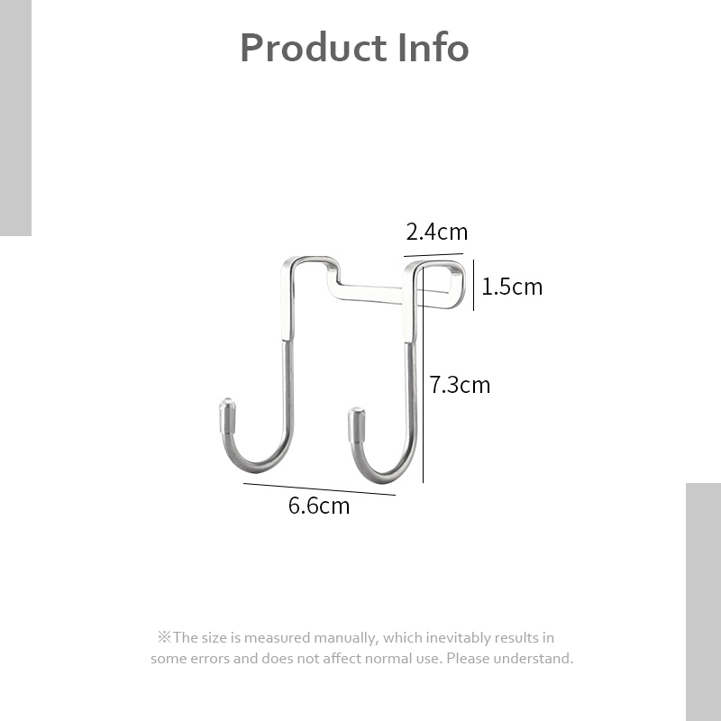 🇸🇬【SG stock】Seamless Stainless Steel Double S Hooks Cabinet Door Back ...