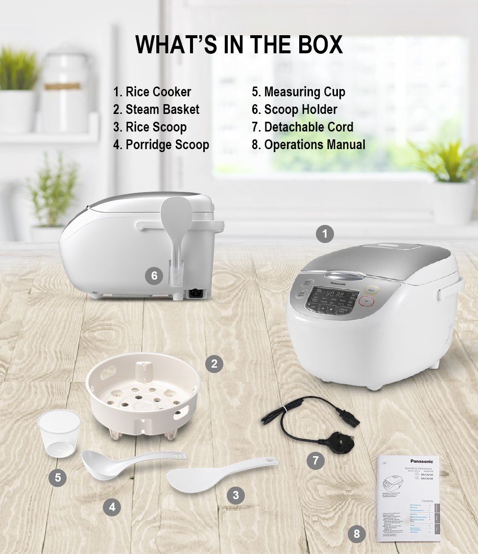 Panasonic SRCX188SSH Fuzzy Logic Rice Cooker (1.8L) Shopee Singapore