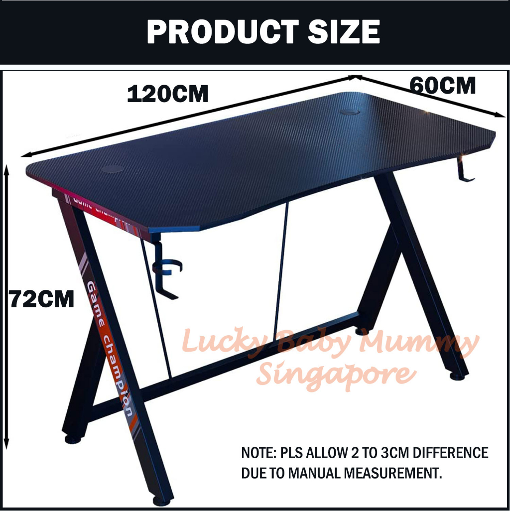 [Local Seller] Carbon Fiber Texture Gaming Table / Desk / Study Table ...