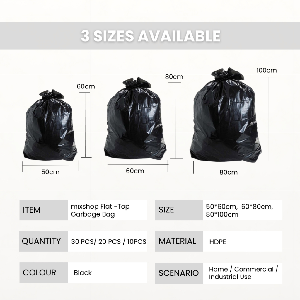 FlatTop Garbage Bag/ Trash Bag/ Rubbish Bag/ Dustbin [SG READY