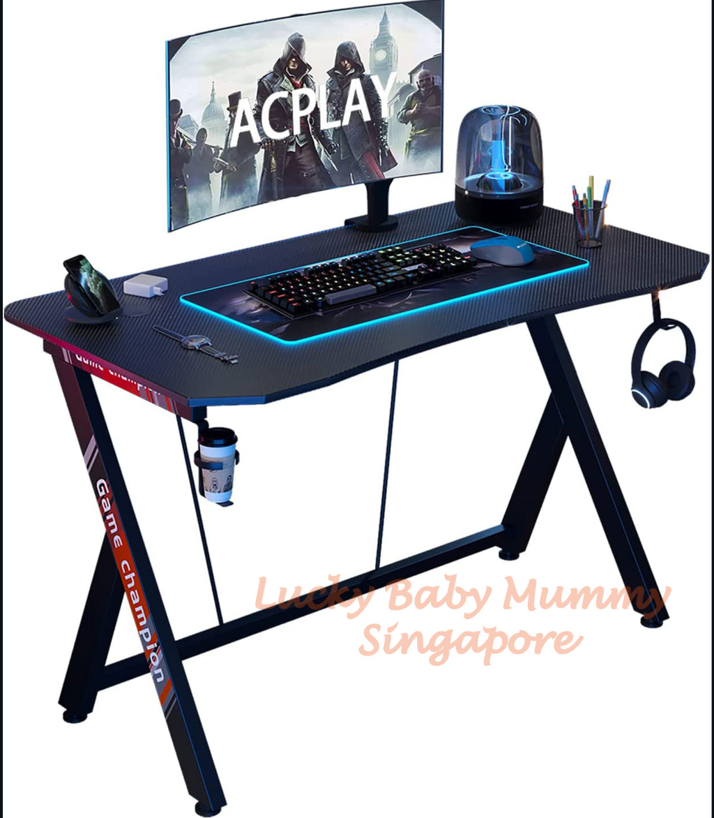 [Local Seller] Carbon Fiber Texture Gaming Table / Desk / Study Table ...