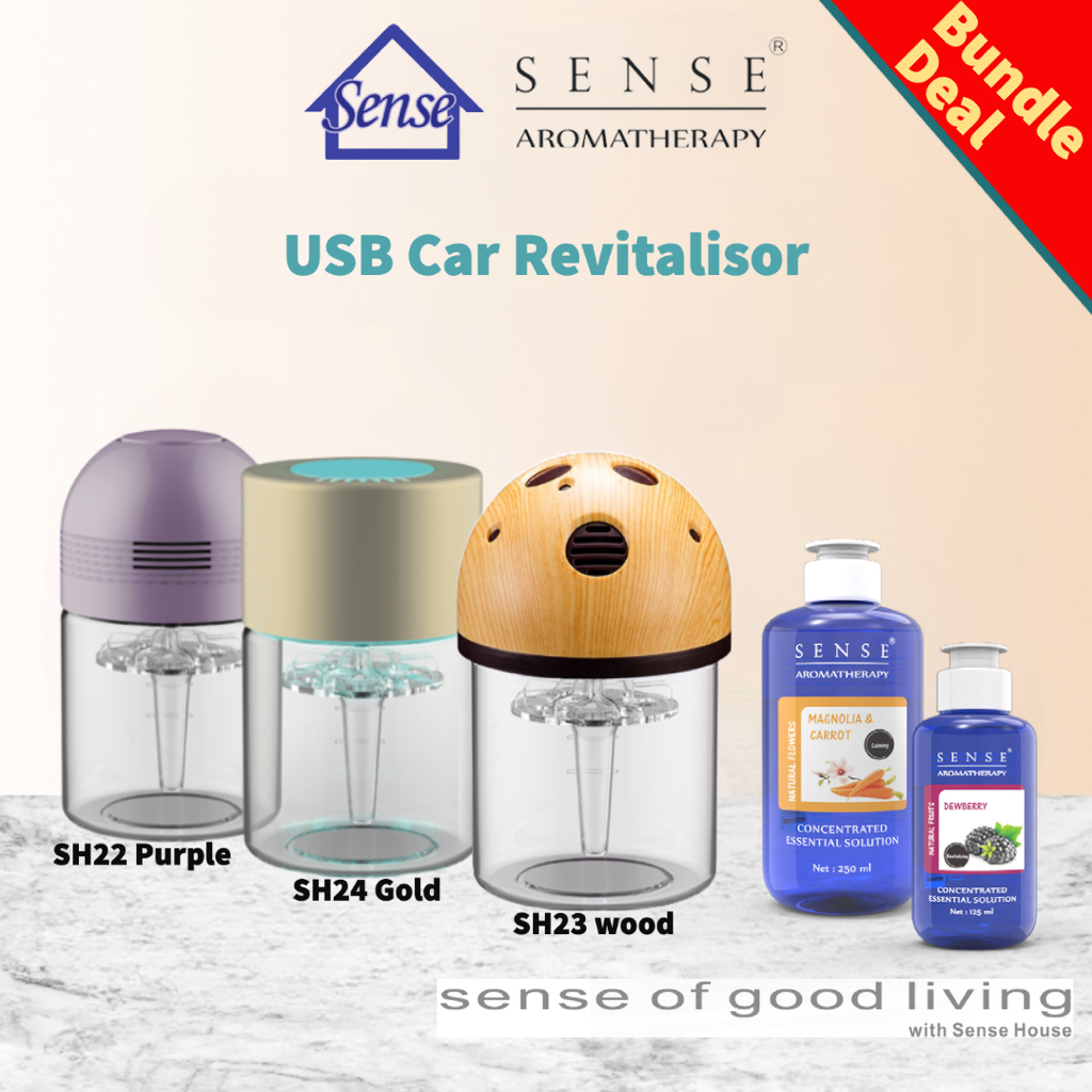 [Car & Office]SENSE Car Air Revitalisor + SENSE Water Based Essential ...