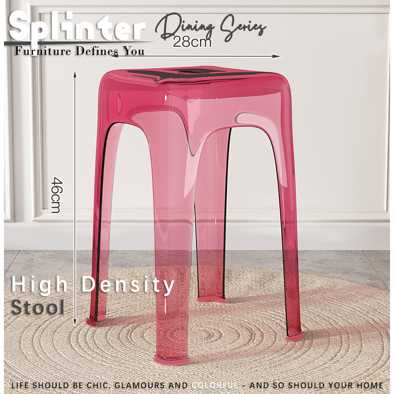Splinter High Density Thick Plastic Designer Stool Chair Stackable ...