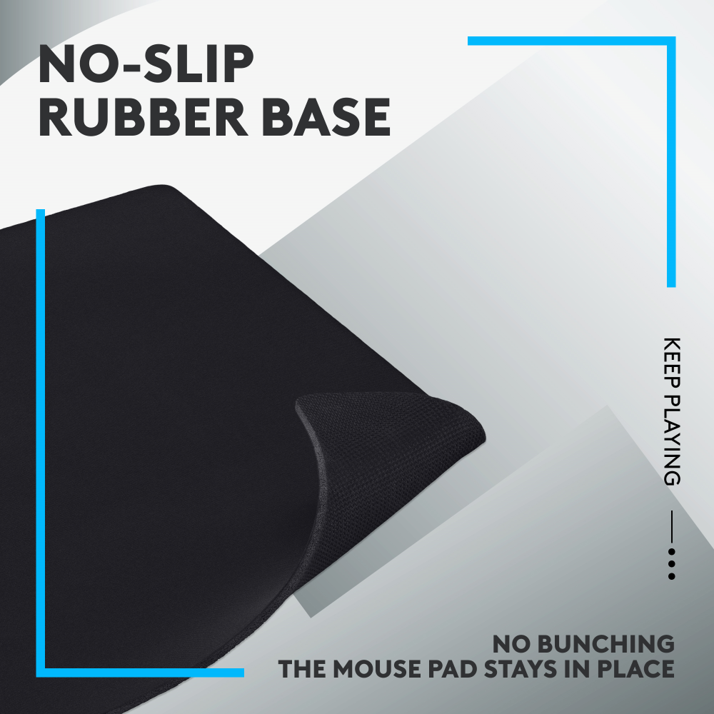 Logitech G640 Large Cloth Gaming Mousepad, Moderate Resistance, Rubber ...