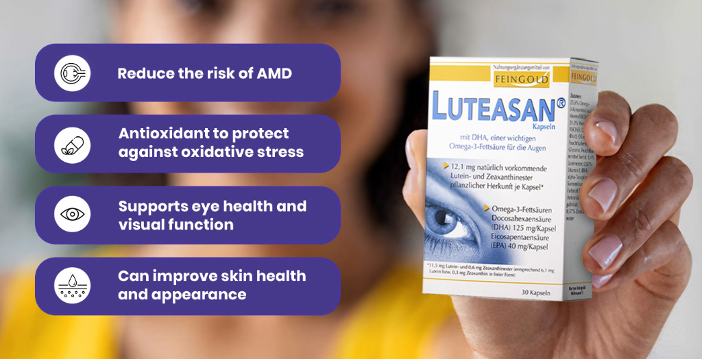 [Bundle of 3] Feingold Luteasan Eye Supplement with Lutein Zeaxanthin