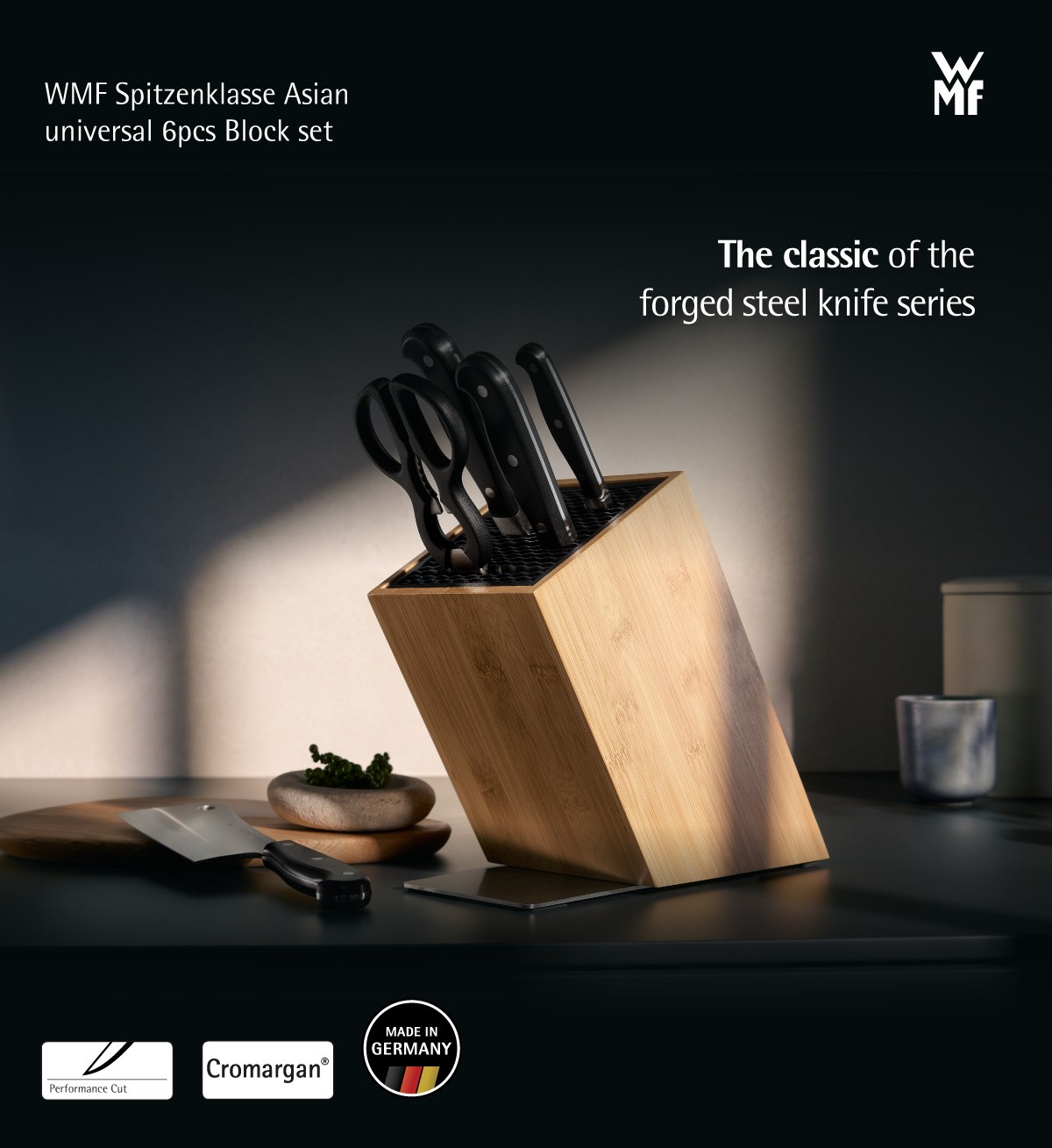 WMF Spitzenklasse Plus FlexTec Asian Knife Block Set, 6-piece | Shopee ...