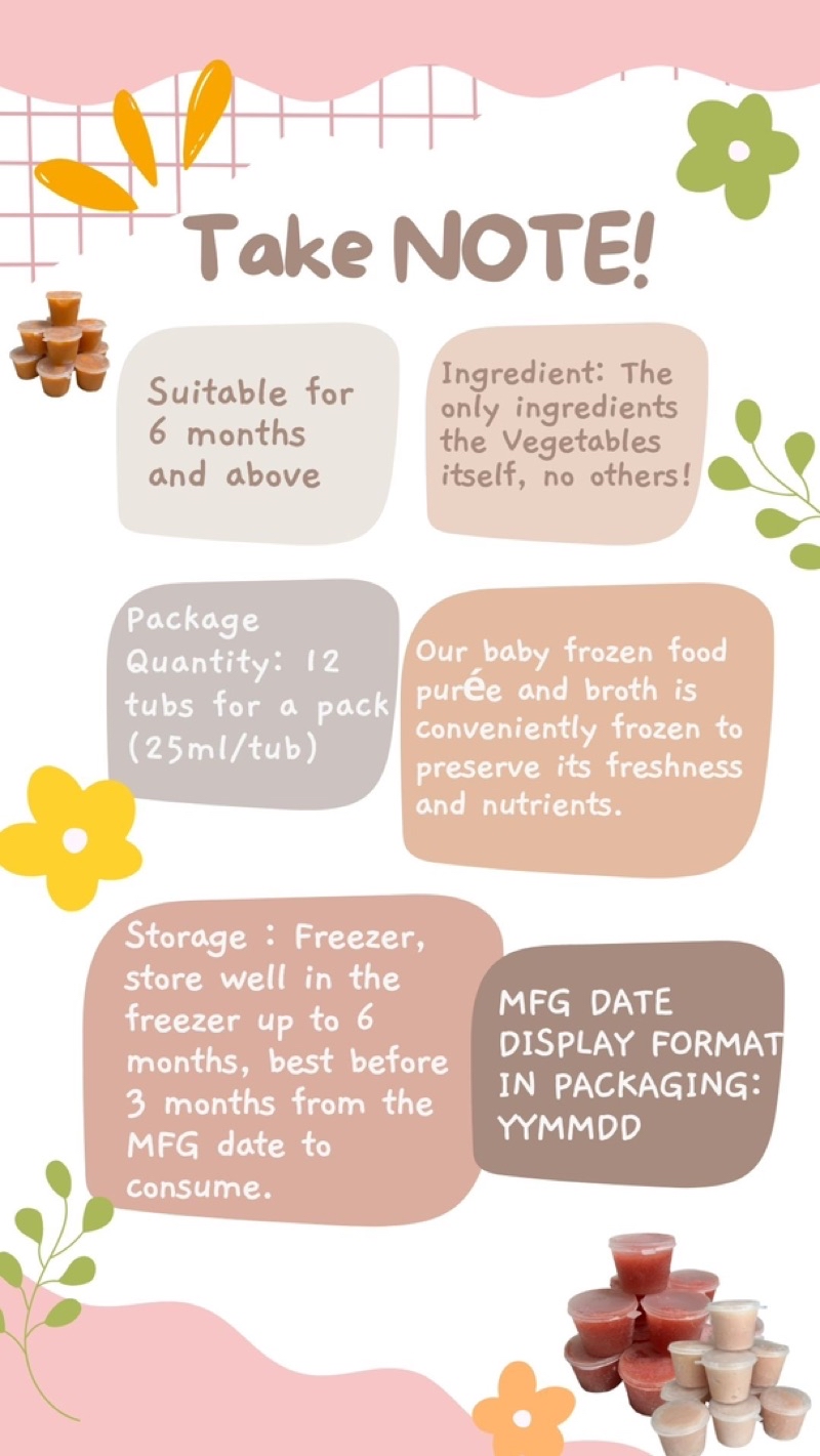 Baby Angel's Homemade Baby Solid Food Freshly Make Puree and Soup