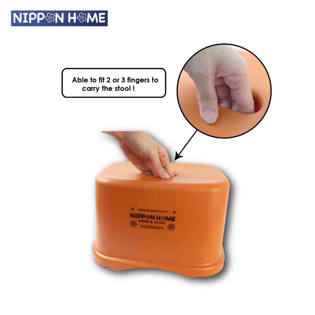 [Household] Bundle of 2 Rectangle Plastic Stool Anti-Slip | Shopee ...