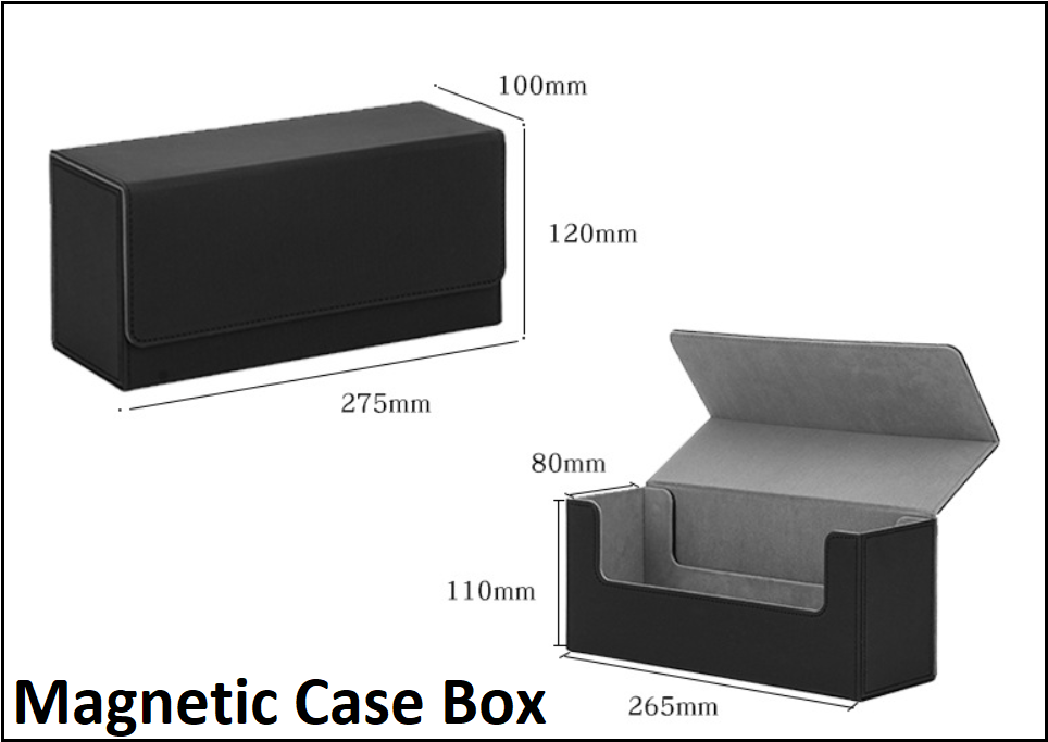 Graded Card Storage Case | Toploader Box Magnetic Case TCG PU Leather ...