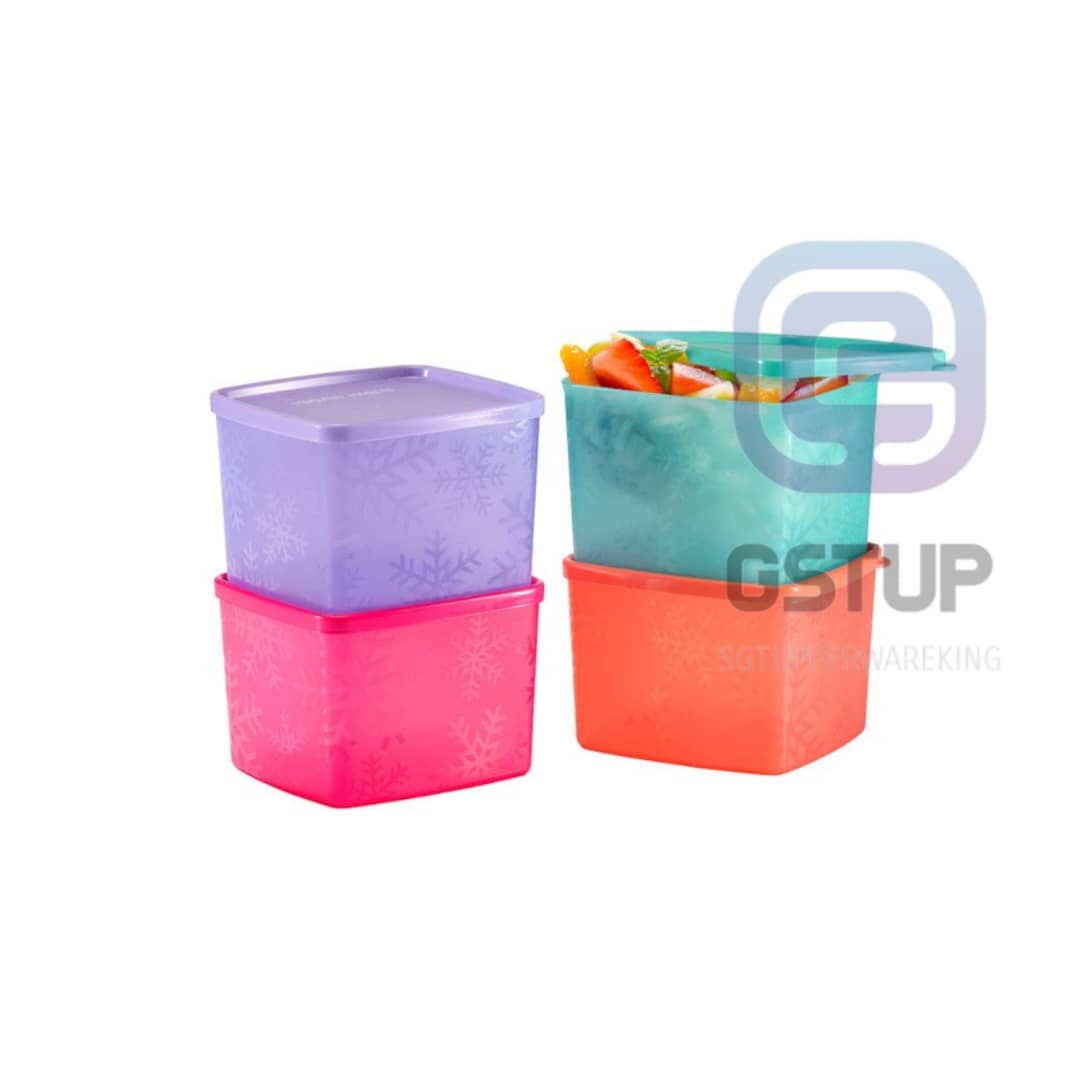 Tupperware Snowflake Medium Square Round 800ml (NEW Limited Color ...