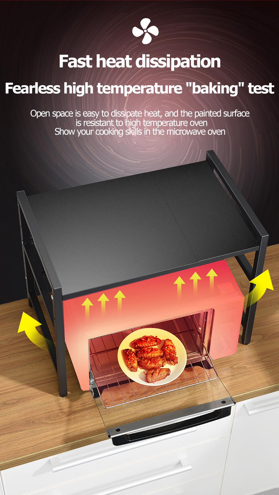 [Local stock] Kitchen Rack Microwave Rack Oven Rack Pot Rack Adjustable ...