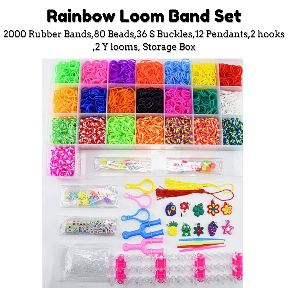 Rainbow rubber bands hot sale for bracelets