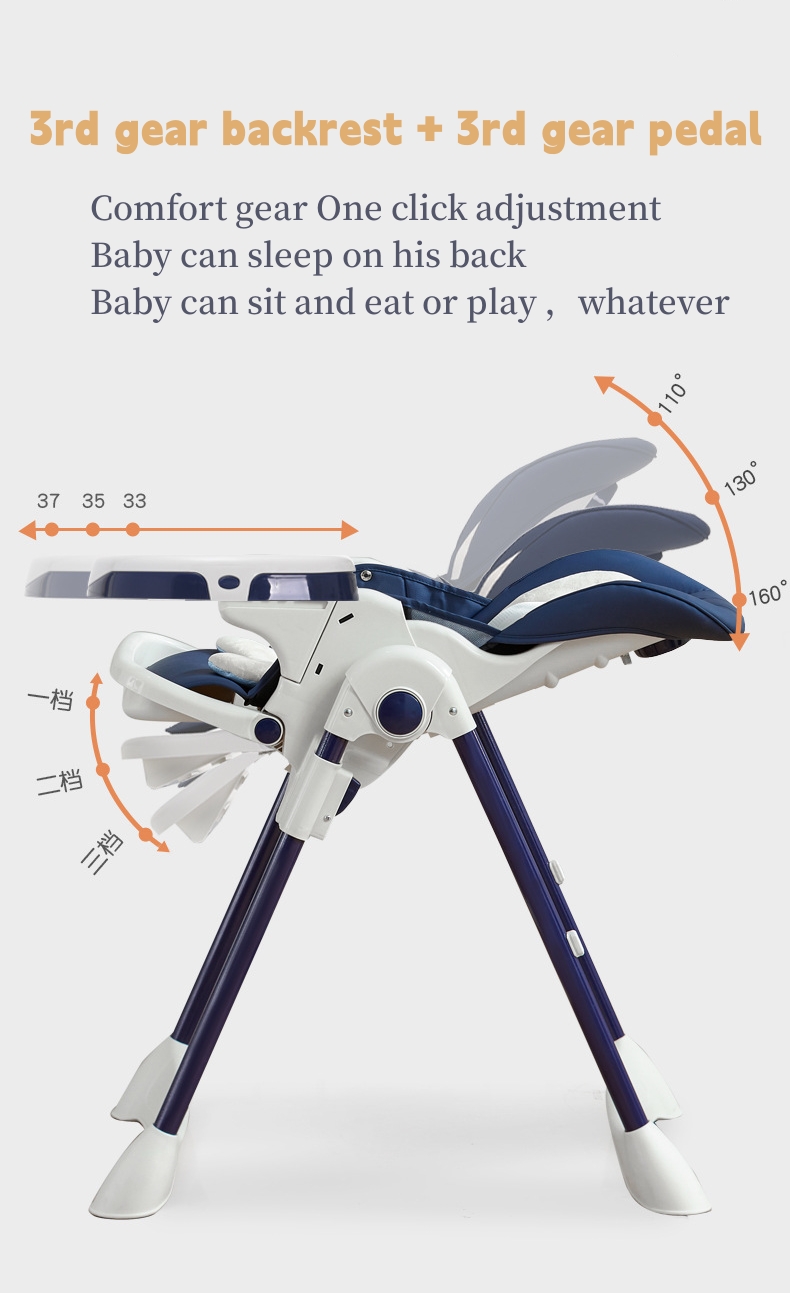 SG EmmAmy® Adjustable Folding Baby Dining Chair Can Sit and Lie Down ...